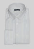 Club Collar & French Cuffs Dress Shirt - Blue Pin Stripes Cotton