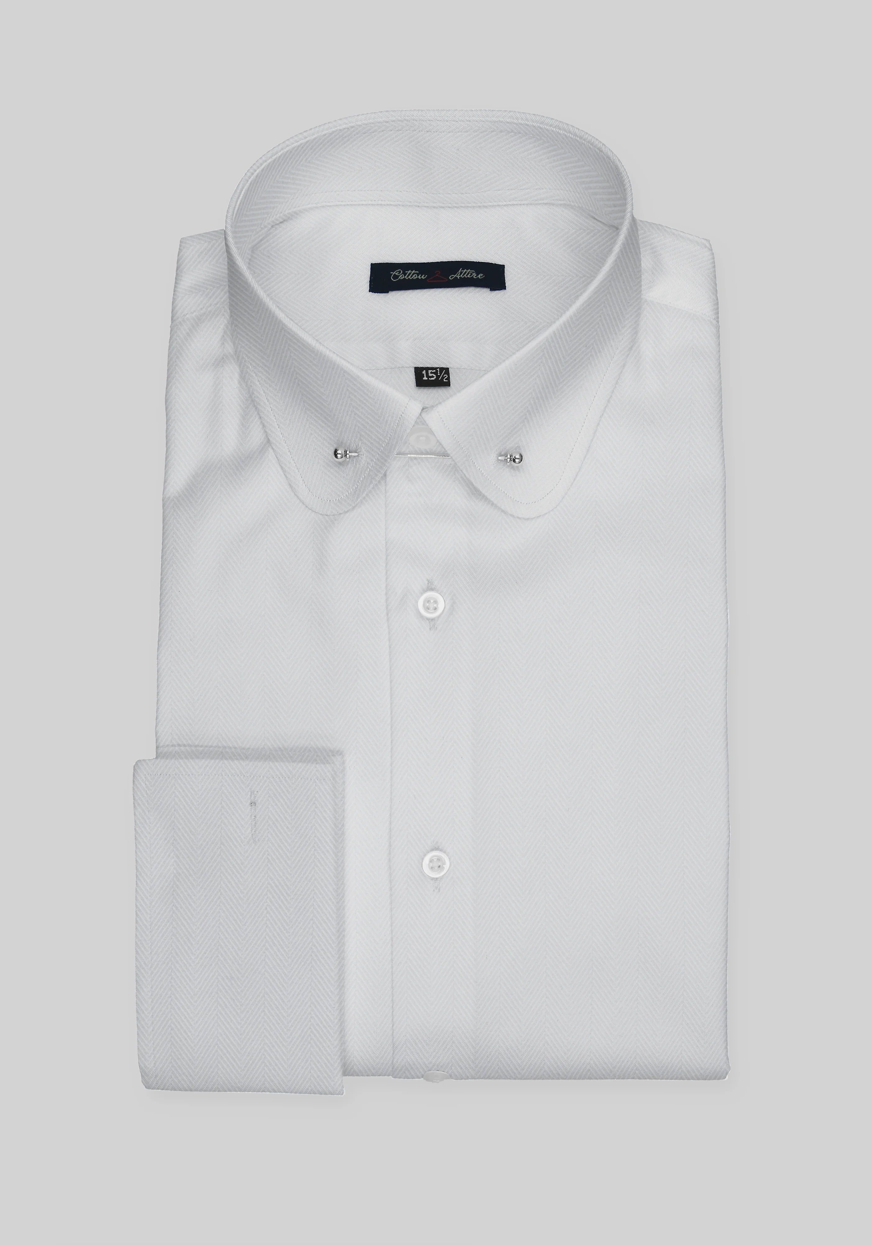 Club Pin Collar Dress Shirt for Men
